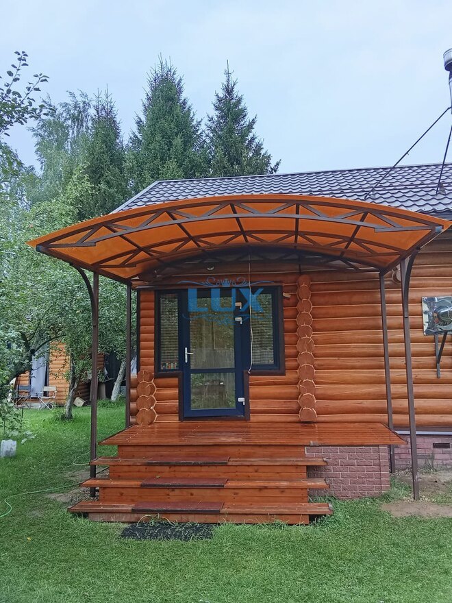 навес для крыльца арочного типа